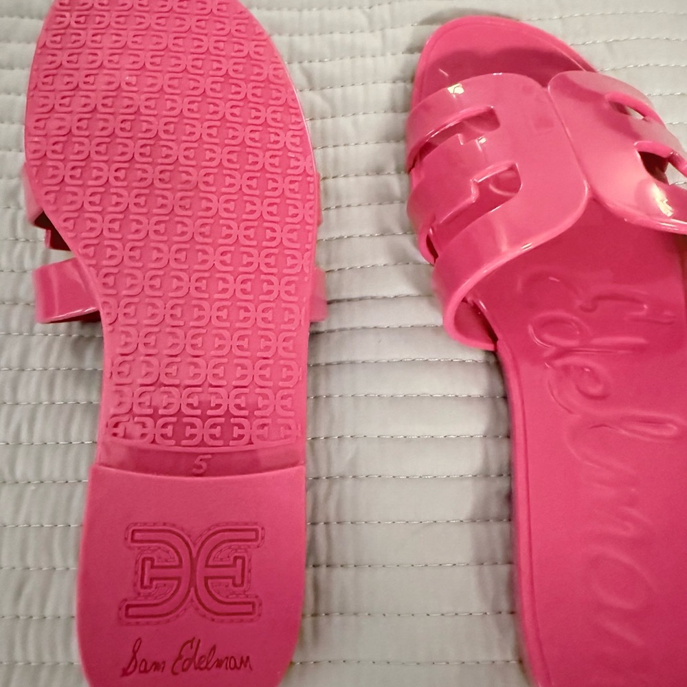 Sam Edelman Women’s Pink Slide Sandals - Picture 3 of 5